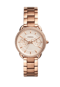 Fossil Tailor Rose Gold Dial Rose Gold Steel Strap Watch for Women - ES4264