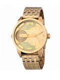 Diesel Mini Daddy Gold Dial Gold Steel Strap Watch For Men - DZ7306