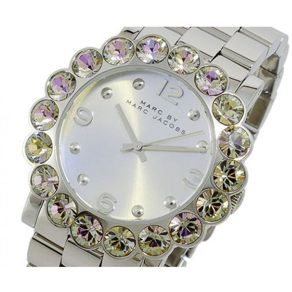 Marc Jacobs Amy Silver Dial Silver Steel Strap Watch for Women - MBM3222