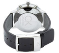 Calvin Klein Post Minimal White Dial Black Leather Strap Watch for Men - K7627120