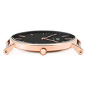 Daniel Wellington Classic Bristol Black Dial Brown Leather Strap Watch for Men - DW00100137