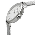 Daniel Wellington Classic Petite Sterling White Dial Silver Mesh Bracelet Watch for Women - DW00100442