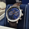 Maserati Epoca Chronograph Blue Dial Brown Leather Strap Watch For Men - R8871618014