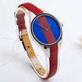 Calvin Klein Rebel Blue Maroon Dial Maroon Leather Strap Watch for Women - K8P231UN