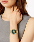 Versace Palazzo Empire Greca Green Dial Gold Mesh Bracelet Watch for Women - VEDV00819