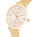 Fossil Jacqueline White Dial Brown Leather Strap Watch for Women - ES3487