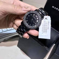 Marc Jacobs Marci Black Dial Black Steel Dial Strap Watch for Women - MBM3193
