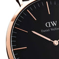 Daniel Wellington Classic Reading Black Dial Black Leather Strap Watch For Women - DW00100141