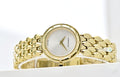 Versace V-Flare Quartz Silver Dial Gold Steel Strap Watch for Women - VEBN00818