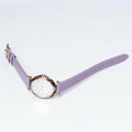 Emporio Armani Gianni Mother of Pearl Dial Purple Leather Strap Watch For Women - AR11003