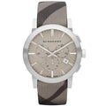 Burberry The City Smoked Brown Dial Brown Leather Strap Watch for Men - BU9361