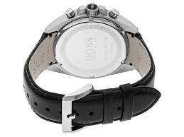 Hugo Boss Contemporary Sport Driver Black Dial Black Leather Strap Watch for Men - 1513085