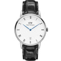 Daniel Wellington Dapper Reading Quartz White Dial Black Leather Strap Watch For Women - DW00100117