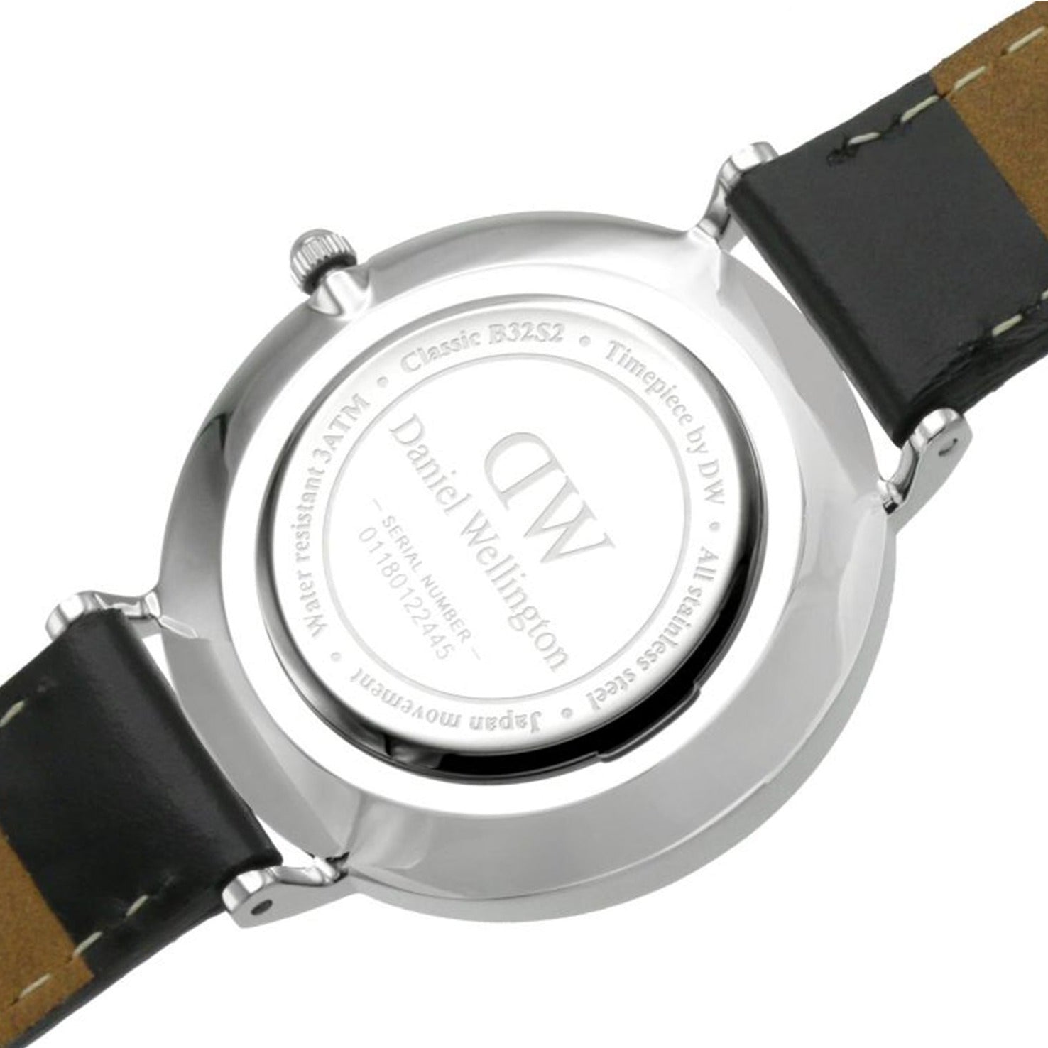 Daniel Wellington Petite Sheffield Black Dial Black Leather Strap Watch For Women - DW00100180