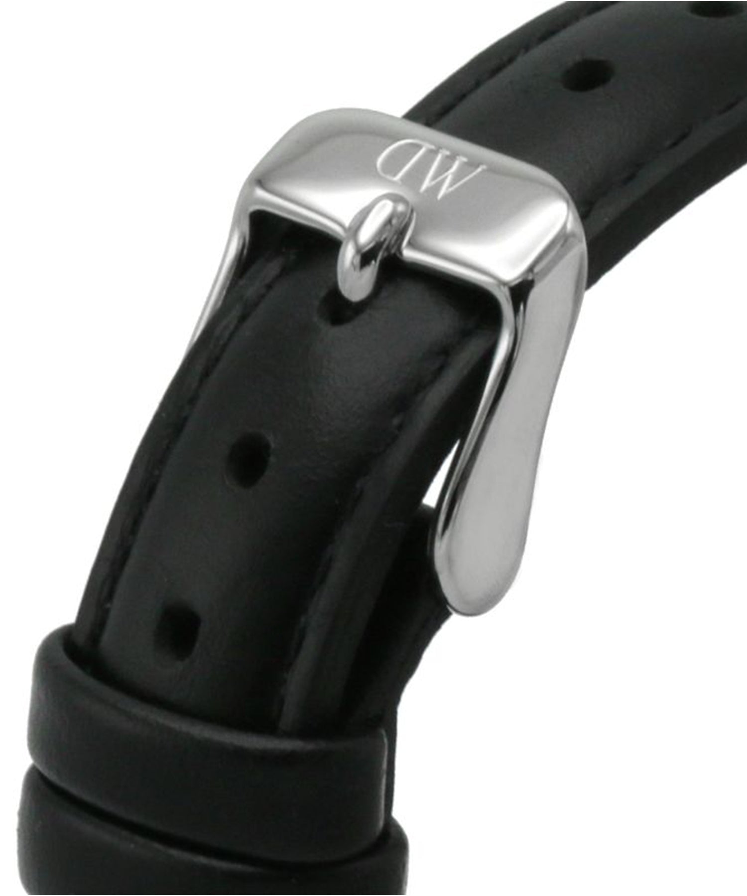 Daniel Wellington Petite Sheffield Black Dial Black Leather Strap Watch For Women - DW00100180