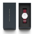 Daniel Wellington Classic Roselyn White Dial Red NATO Strap Watch For Women - DW00100272