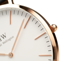 Daniel Wellington Classic Sheffield White Dial Black Leather Strap Watch For Men - DW00100007