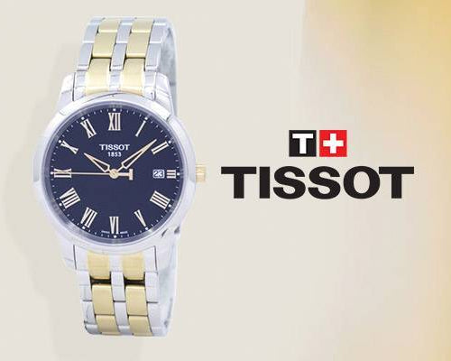 Tissot T Classic Dream Black Dial Two Tone Steel Strap Watch for Men - T033.410.22.053.01