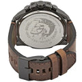 Diesel Mega Chief Chronograph Grey Dial Brown Leather Strap Watch For Men - DZ4463