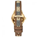 Burberry The Classic Gold Dial Brown Leather Strap Watch for Women - BU10114