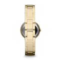 Fossil Virginia White Dial Gold Steel Strap Watch for Women - ES3283