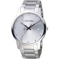 Calvin Klein City Chronograph Silver Dial Silver Steel Strap Watch for Men - K2G2G14X