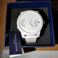 Tommy Hilfiger Denim White Dial White Rubber Strap Watch for Men - 1791558