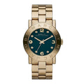 Marc Jacobs Amy Green Dial Gold Steel Strap Watch for Women - MBM8619