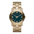 Marc Jacobs Amy Green Dial Gold Steel Strap Watch for Women - MBM8609