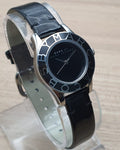 Marc Jacobs Blade Black Dial Black Leather Strap Watch for Women - MBM1082