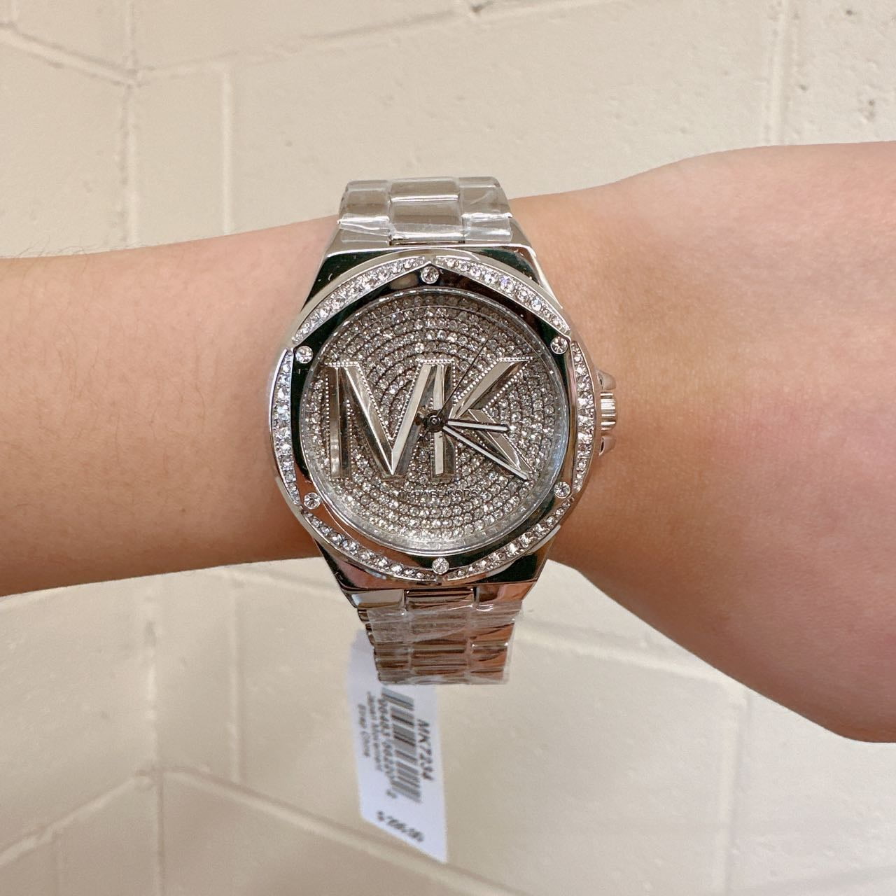 Michael Kors Lennox Quartz Silver Dial Silver Steel Strap Watch For Women - MK7234