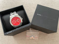 Marc Jacobs Blade Orange Dial Silver Steel Strap Watch for Women - MBM3306