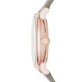 Marc Jacobs Baker Rose Gold Dial Grey Leather Strap Watch for Women - MBM1400