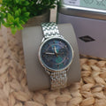 Fossil Tailor Mother of Pearl Black Dial Silver Steel Strap Watch for Women - ES3911