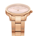Daniel Wellington Iconic Link Pink Dial Rose Gold Steel Strap Watch For Women - DW00100335