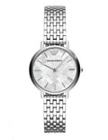 Emporio Armani Mother of Pearl Dial Silver Steel Strap Watch For Women - AR11112