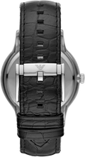 Emporio Armani Renato Analog Black Dial Black Leather Strap Watch For Men - AR11186