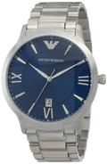 Emporio Armani Giovanni Quartz Blue Dial Silver Steel Strap Watch For Men - AR11227