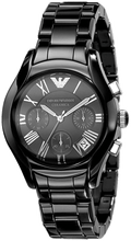 Emporio Armani Black Ceramic Dial Ceramic Strap Watch For Women - AR1401