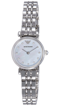 Emporio Armani Gianni Blue Dial Silver Steel Strap Watch For Women - AR1961