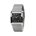 Emporio Armani Classic Black Dial Silver Mesh Bracelet Watch For Women - AR2013