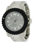 Emporio Armani Bracelet Collection Black Dial Silver Steel Strap Watch For Men - AR5970
