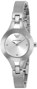 Emporio Armani Quartz Silver Dial Silver Steel Strap Watch For Women - AR7361