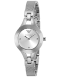Emporio Armani Quartz Silver Dial Silver Steel Strap Watch For Women - AR7361