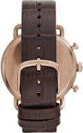 Emporio Armani Aviator Quartz Black Dial Brown Leather Strap Watch For Men - AR11337