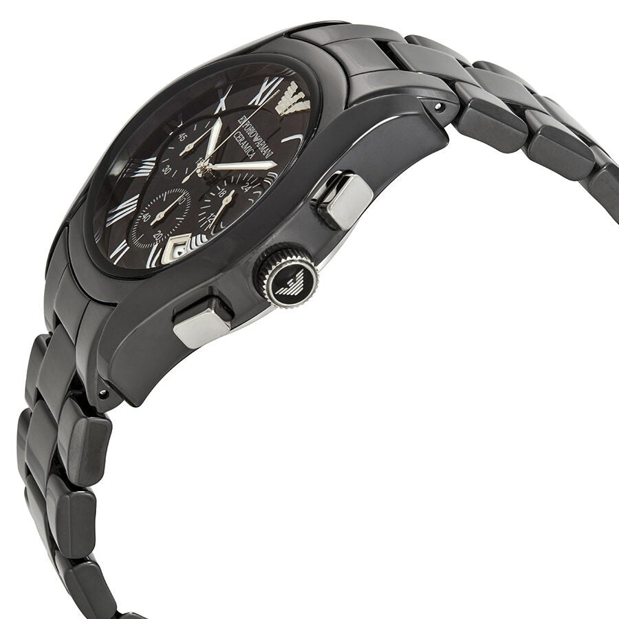 Emporio Armani Black Ceramic Dial Ceramic Strap Watch For Women - AR1401