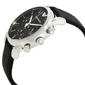 Emporio Armani Classic Chronograph Black Dial Black Leather Strap Watch For Men - AR1733