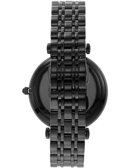 Emporio Armani Gianni T Bar Analog Black Dial Black Steel Strap Watch For Men - AR11299