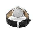 Emporio Armani Velente Black Dial Black Leather Strap Watch For Women - AR0644