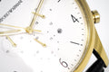 Emporio Armani Classic Chronograph White Dial Black Leather Strap Watch For Men - AR1892
